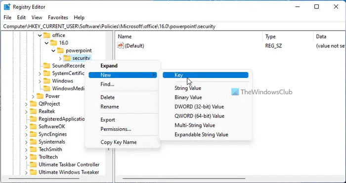 How to open old PowerPoint presentations in Protected View using Registry