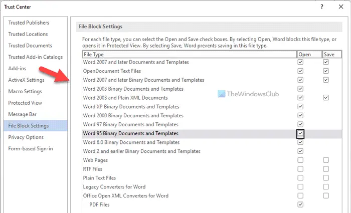 How to open old Word documents in Protected View