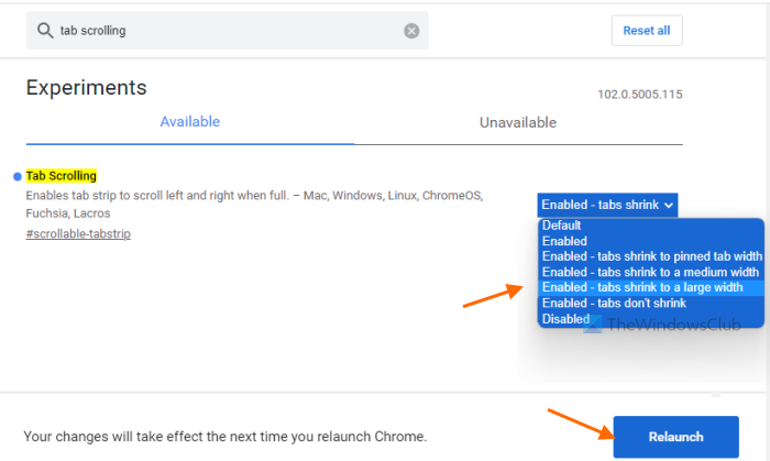 установить ширину вкладки прокрутка вкладки