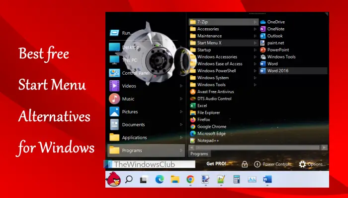 start menu alternatives for windows