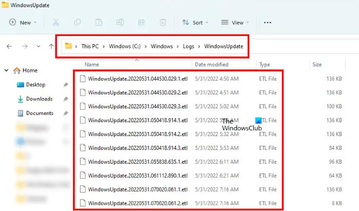 where are ETL files located in Windows