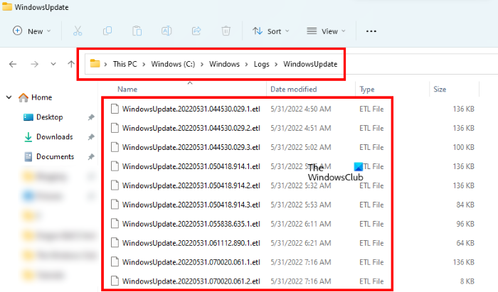 where are ETL files located in Windows