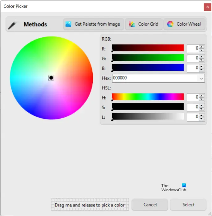 Win 32 Color Picker