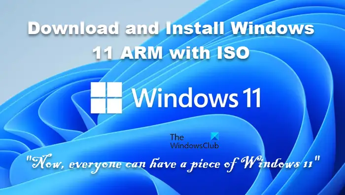 download and install Windows 11 ARM with ISO
