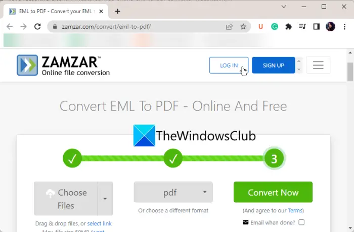 EML to PDF converter