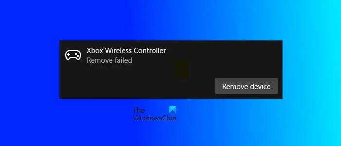Cannot remove Xbox Wireless Controller  Remove failed - 8