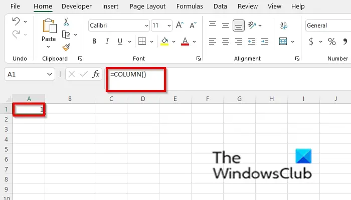 How to use the Column and Columns functions in Excel