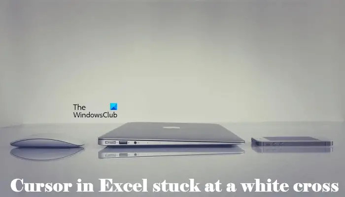 Cursor in Excel stuck at white cross