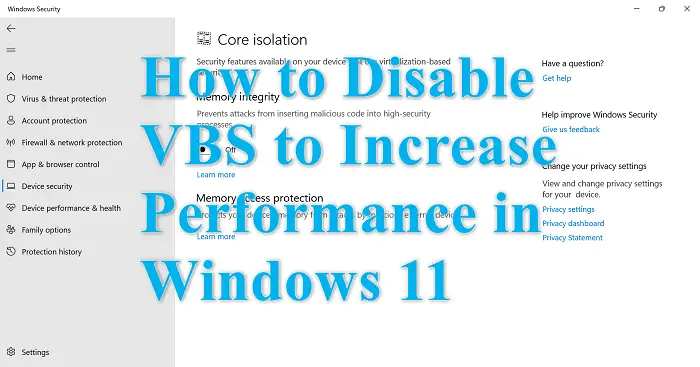 How to disable VBS in Windows 11