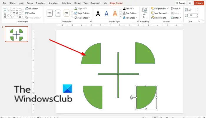 How to fragment Shapes in PowerPoint
