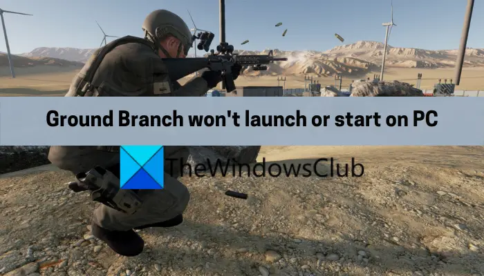 Ground Branch won't launch or start