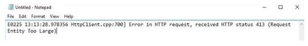 HTTP 413 error