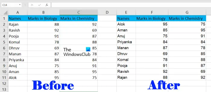 How to reverse a list in Excel