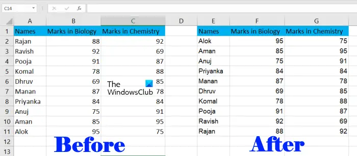 How to reverse a list in Excel - 12