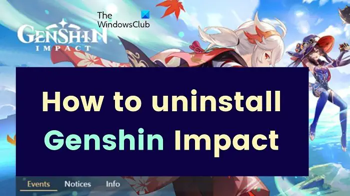 How to uninstall Genshin Impact
