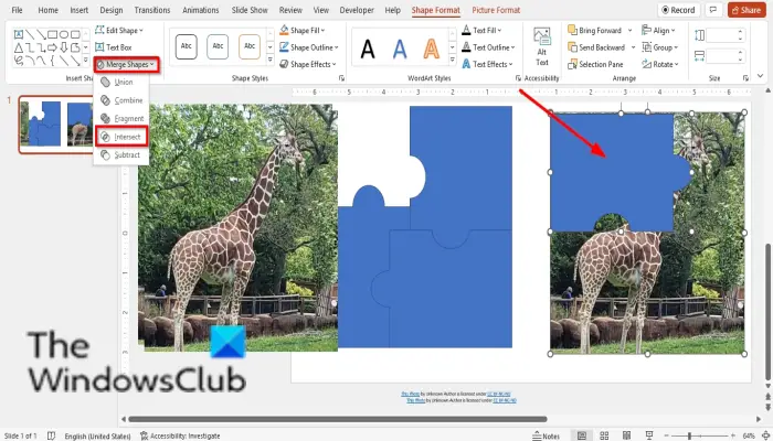 How to create Jigsaw puzzle from Picture in PowerPoint