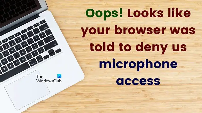 Oops! Looks like your browser was told to deny us microphone access