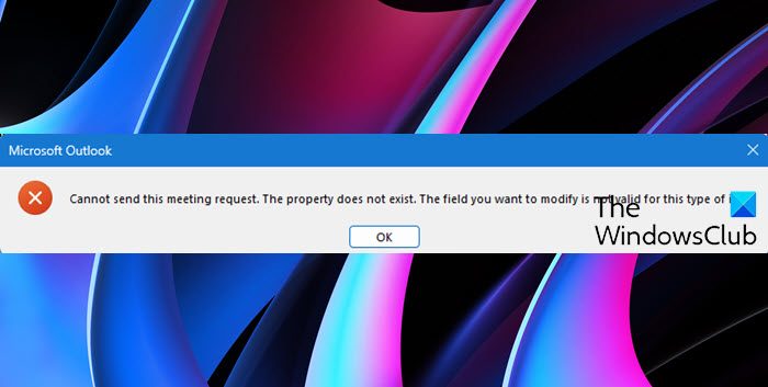 Outlook Cannot send this meeting request