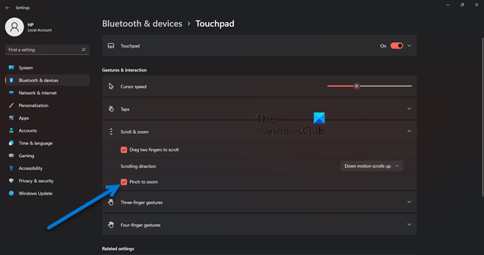  Turn On or Off Pinch to Zoom on Touchpad 