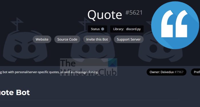 Quote Bot Discord