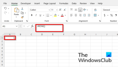 How to use the ROW or ROWS function in Excel