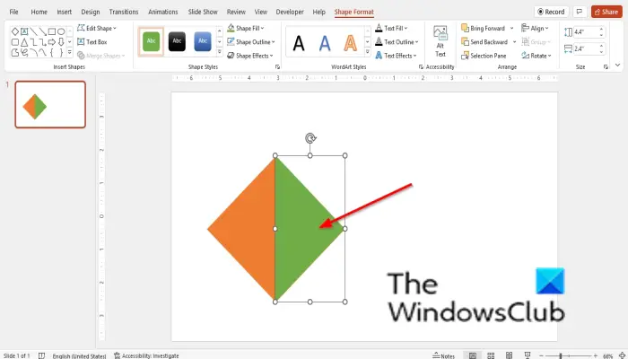 How to split a Shape into Parts in PowerPoint