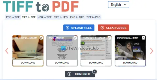 TIFF to PDF tool