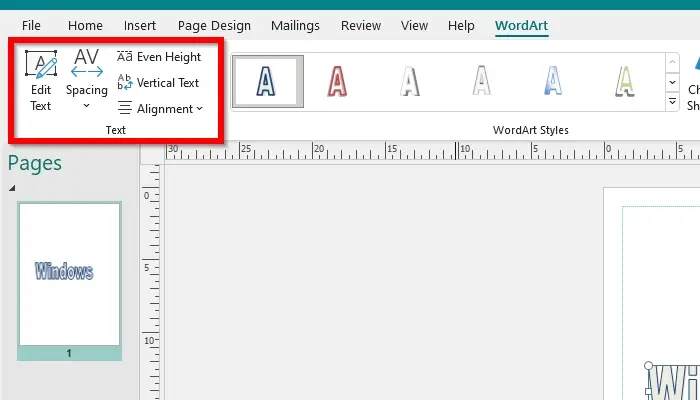 How to insert and modify WordArt in Publisher