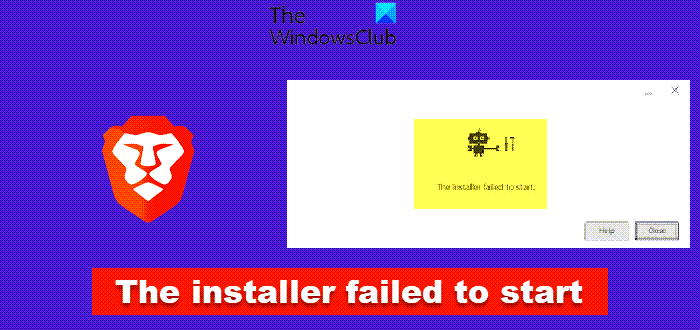 The installer failed to start