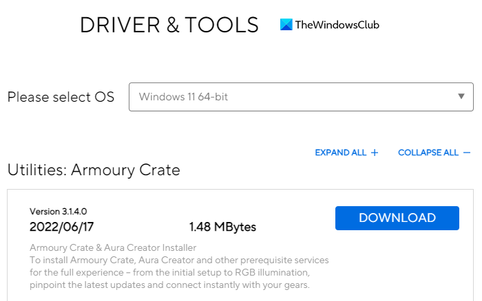 Uninstall Armoury Crate