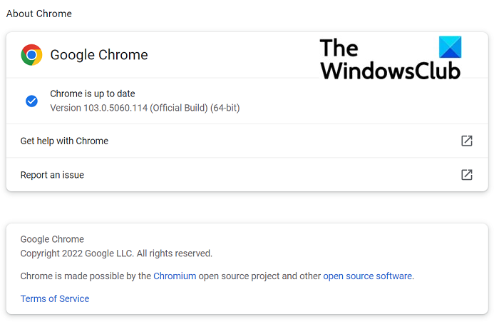 Update Chrome