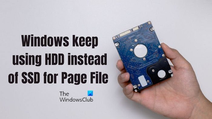 Windows keep using HDD instead of SSD for Page File