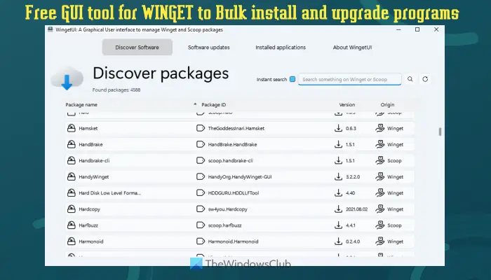 WingetUI free gui tool for winget