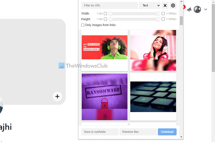 Пакетная загрузка изображений Pinterest в Chrome или Firefox