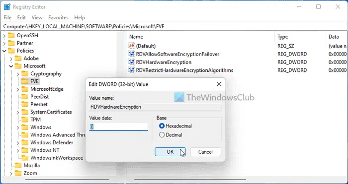 How to disable hardware-based encryption on removable drives