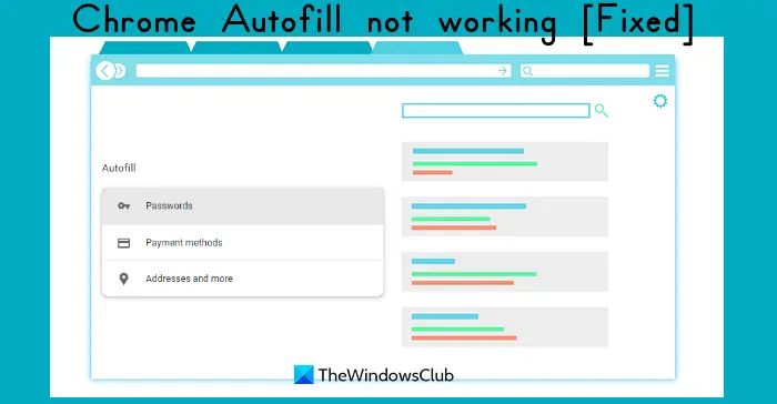 Chrome Autofill not working on Windows 11/10 [Fixed]