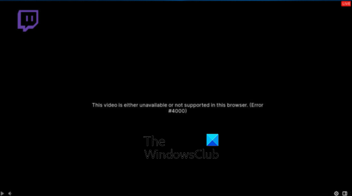 Twitch error 4000 Twitch error 4000