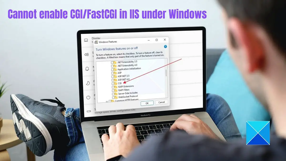 Cannot enable CGIFastCGI in IIS under Windows