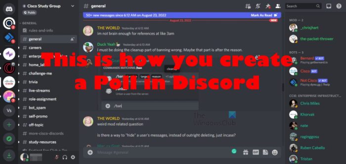 How to create a Poll in Discord