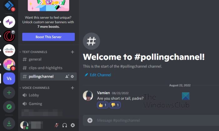 Discord Poll Channel