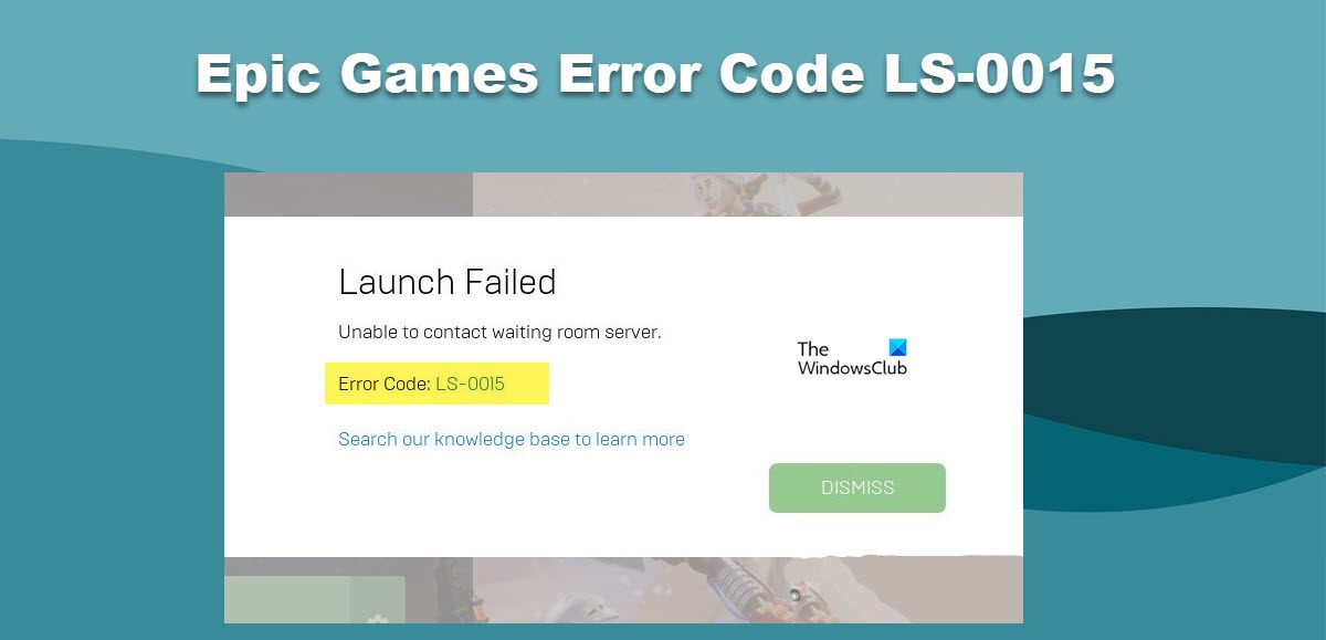 Epic Games Error Code LS-0015