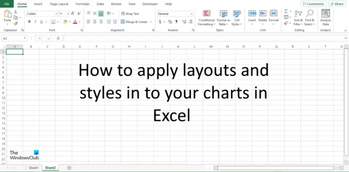 How to change Layout and Chart Style in Excel