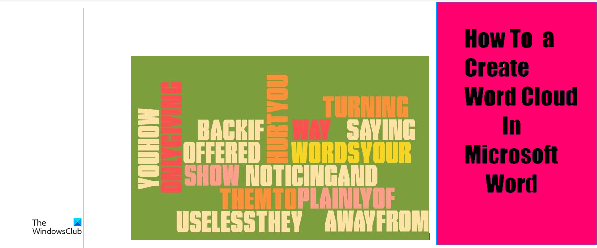 Как создать облако слов в Microsoft Word