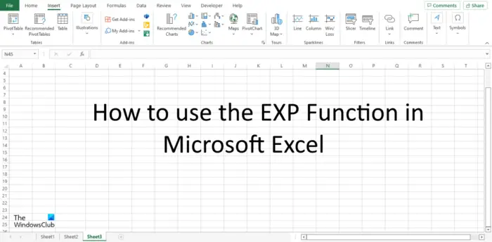 Featured Image. (How to use the EXP function in Microsoft Excel)
