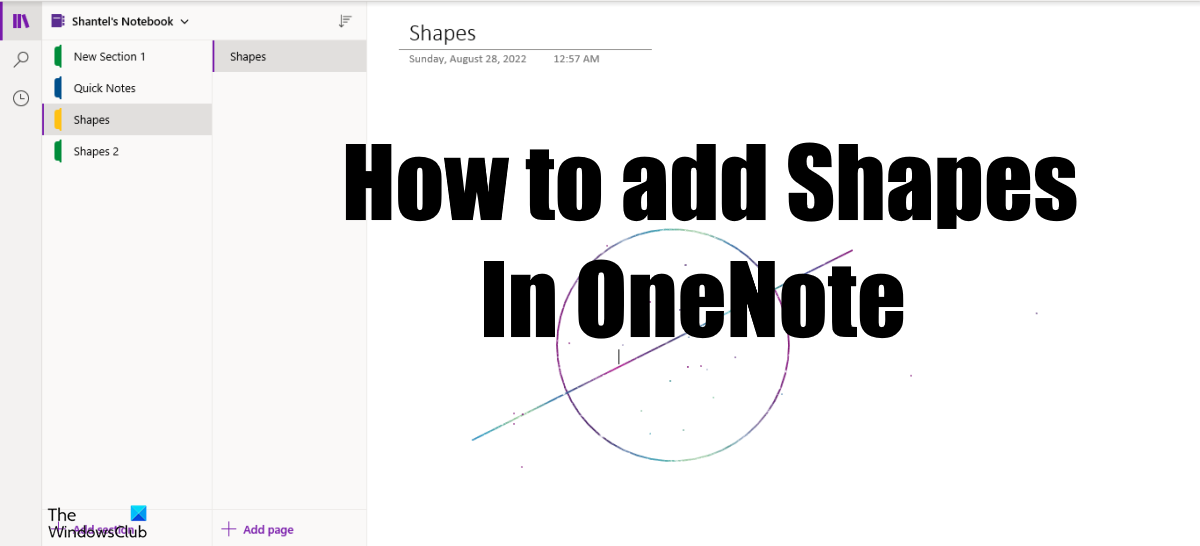 How to insert Shapes in OneNote - 65