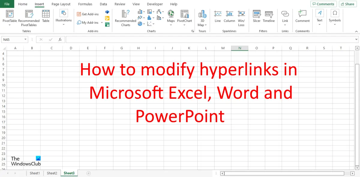 How to modify Hyperlinks in Excel, Word and PowerPoint