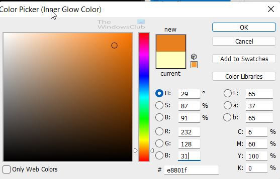 How-to-Create-Gold-Text-Effect-in-Photoshop-Change-Inner-Glow-Color-Color-Picker
