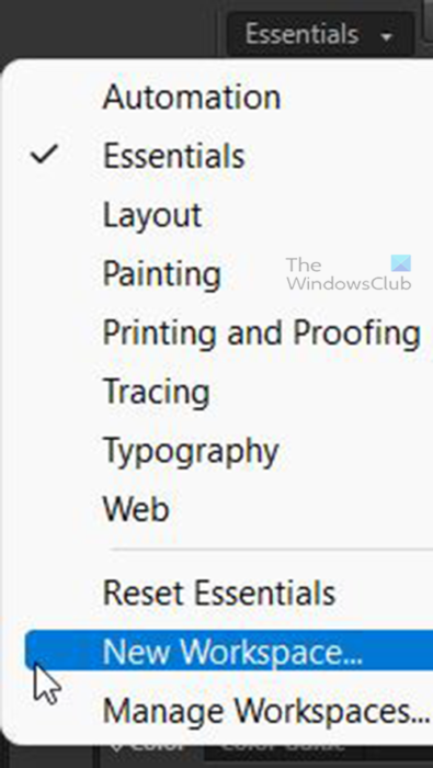  How-to-customize-Adobe-Illustrator-Workspace-Save-Workspace-New