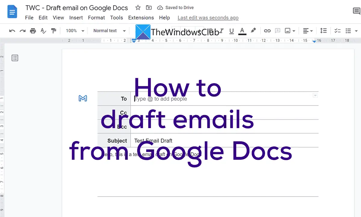 How to draft emails from Google Docs