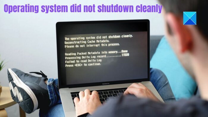 El sistema operativo no se cerró por completo.